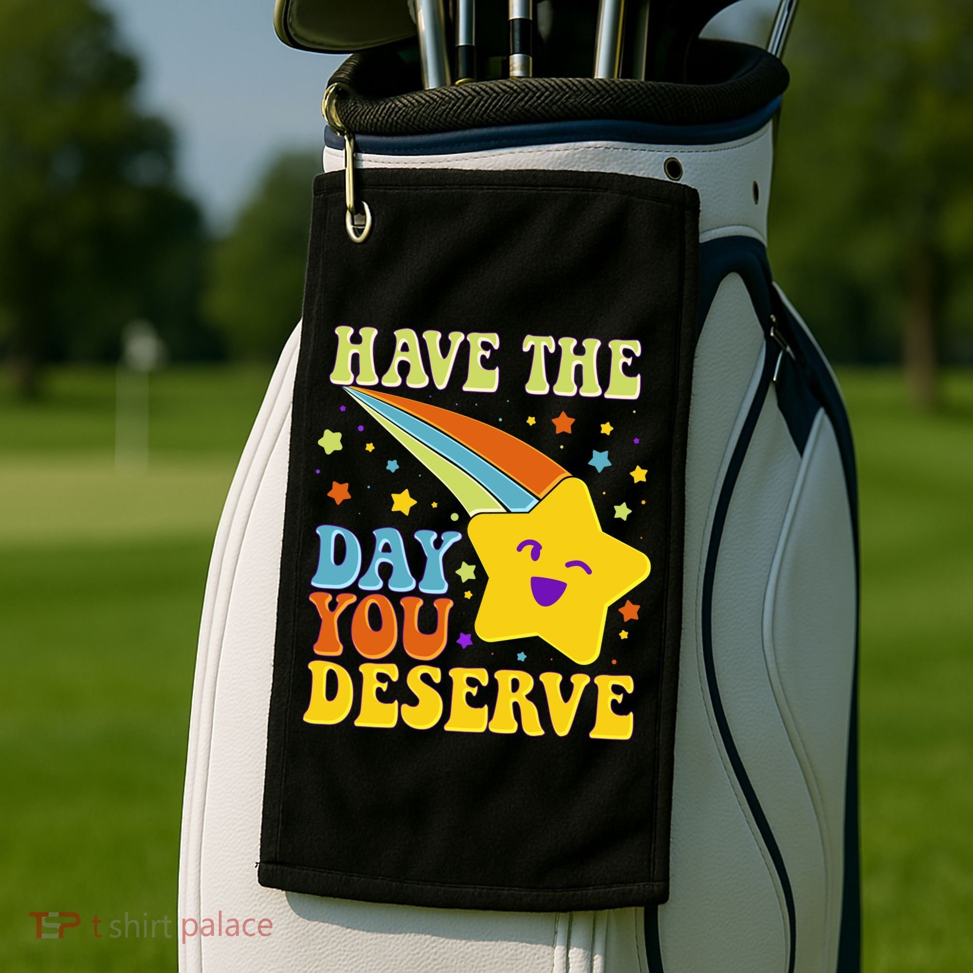 Funny Sarcastic Retro Shooting Star Golf Towel