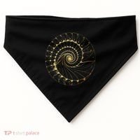 Fibonacci Spiral Ratio Mathematicians Sacred Geometry USA-Made Doggie Bandana thumb 0