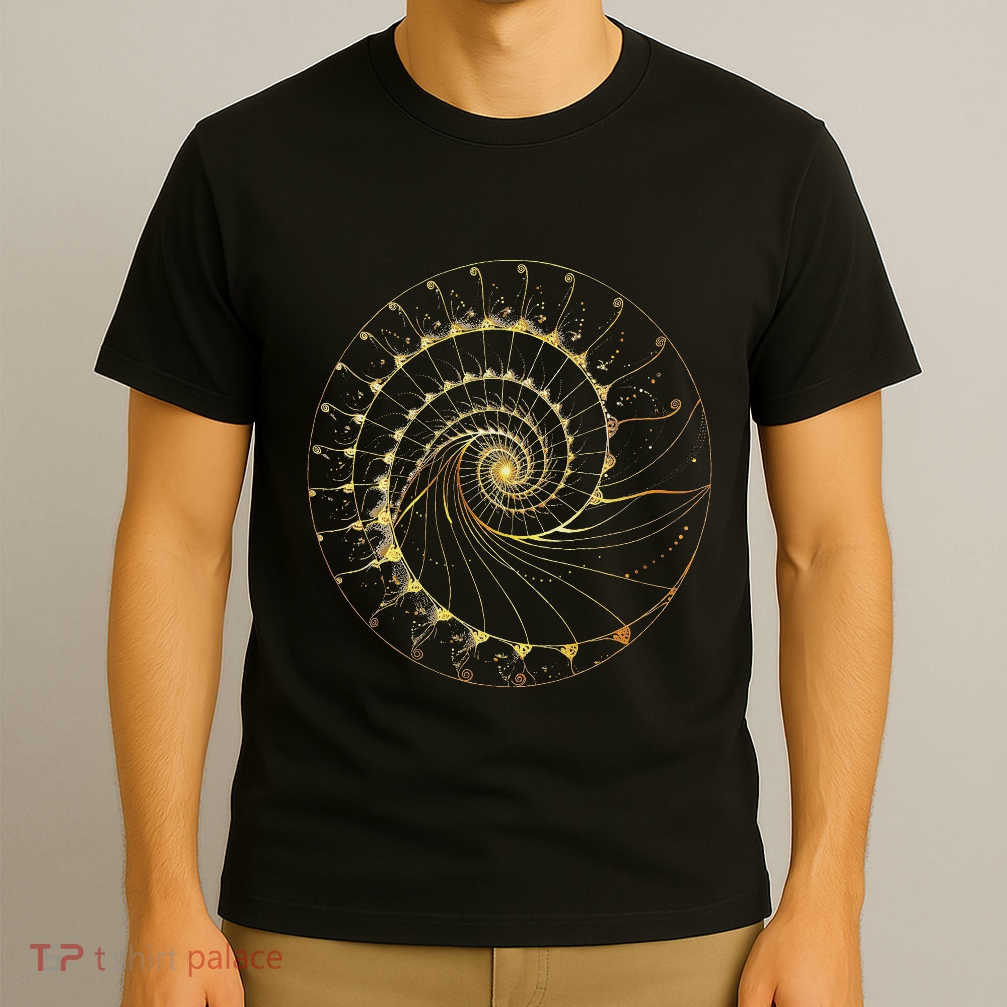 Fibonacci Spiral Ratio Mathematicians Sacred Geometry T-Shirt
