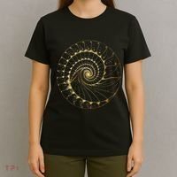 Fibonacci Spiral Ratio Mathematicians Sacred Geometry T-Shirt thumb 4