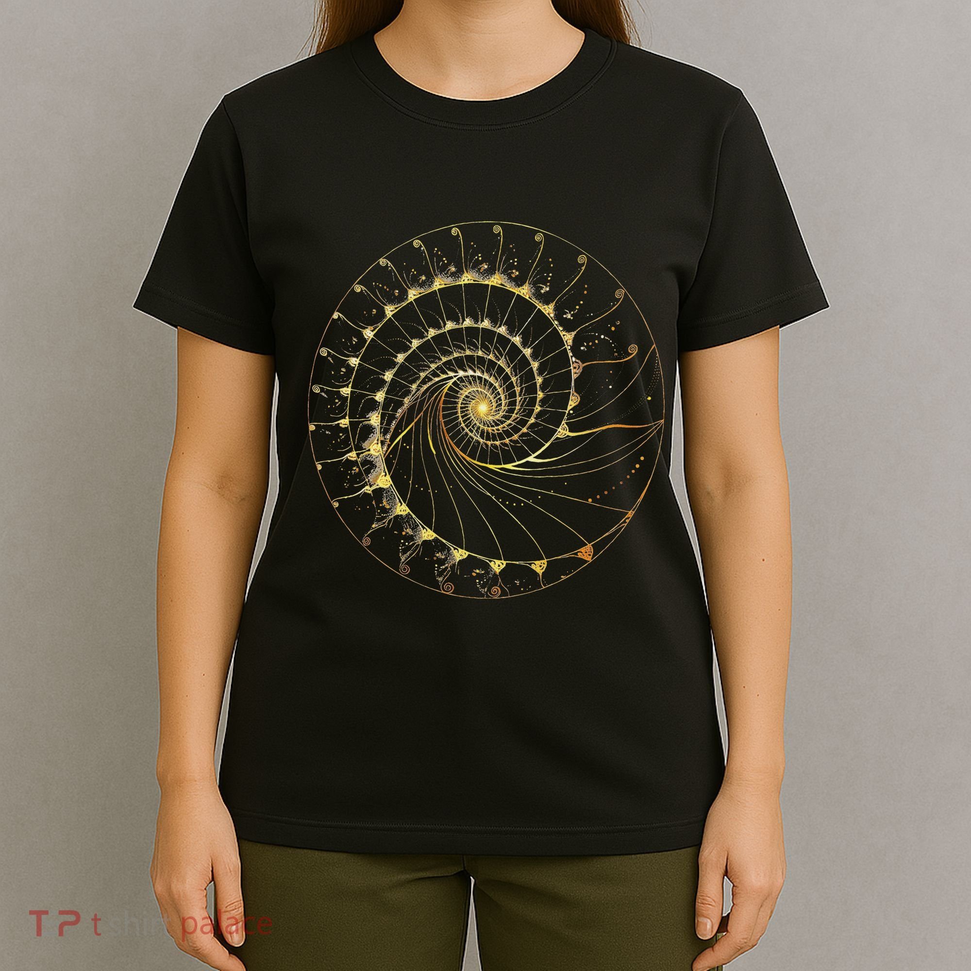 Fibonacci Spiral Ratio Mathematicians Sacred Geometry T-Shirt
