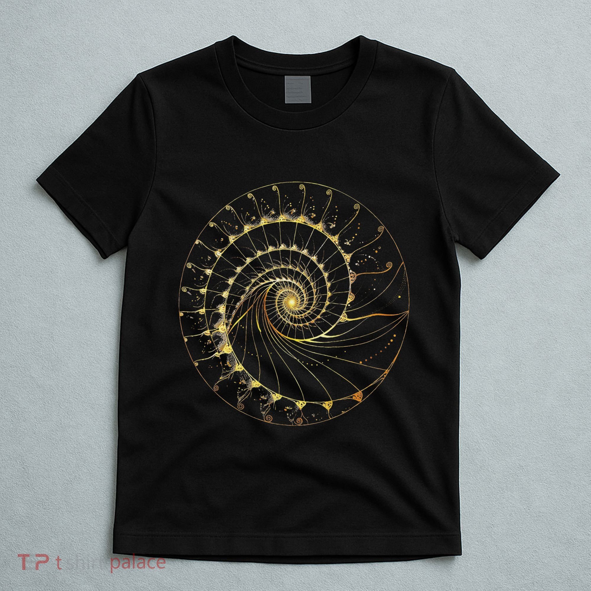 Fibonacci Spiral Ratio Mathematicians Sacred Geometry T-Shirt