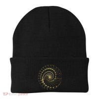 Fibonacci Spiral Ratio Mathematicians Sacred Geometry Beanie thumb 0