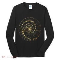 Fibonacci Spiral Ratio Mathematicians Sacred Geometry Tall Long Sleeve Shirt thumb 0