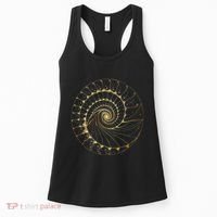 Fibonacci Spiral Ratio Mathematicians Sacred Geometry Women's Tank Top thumb 0