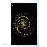 Fibonacci Spiral Ratio Mathematicians Sacred Geometry Golf Towel thumb 0