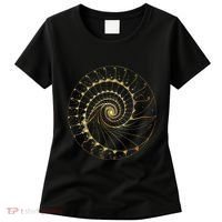 Fibonacci Spiral Ratio Mathematicians Sacred Geometry Women's T-Shirt thumb 0