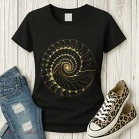 Fibonacci Spiral Ratio Mathematicians Sacred Geometry Women's T-Shirt thumb 3