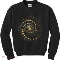 Fibonacci Spiral Ratio Mathematicians Sacred Geometry Kids Sweatshirt thumb 0