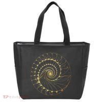 Fibonacci Spiral Ratio Mathematicians Sacred Geometry Tote Bag thumb 0
