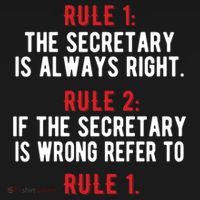 Funny Secretary Rules Secretary Day Cool Gift Ornament thumb 1