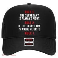 Funny Secretary Rules Secretary Day Cool Gift Hat thumb 0