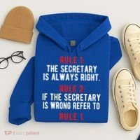 Funny Secretary Rules Secretary Day Cool Gift Hoodie thumb 4