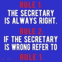 Funny Secretary Rules Secretary Day Cool Gift Coaster thumb 2
