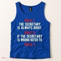 Funny Secretary Rules Secretary Day Cool Gift Tank Top thumb 2