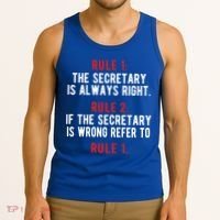 Funny Secretary Rules Secretary Day Cool Gift Tank Top thumb 3