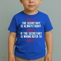 Funny Secretary Rules Secretary Day Cool Gift Toddler T-Shirt thumb 2