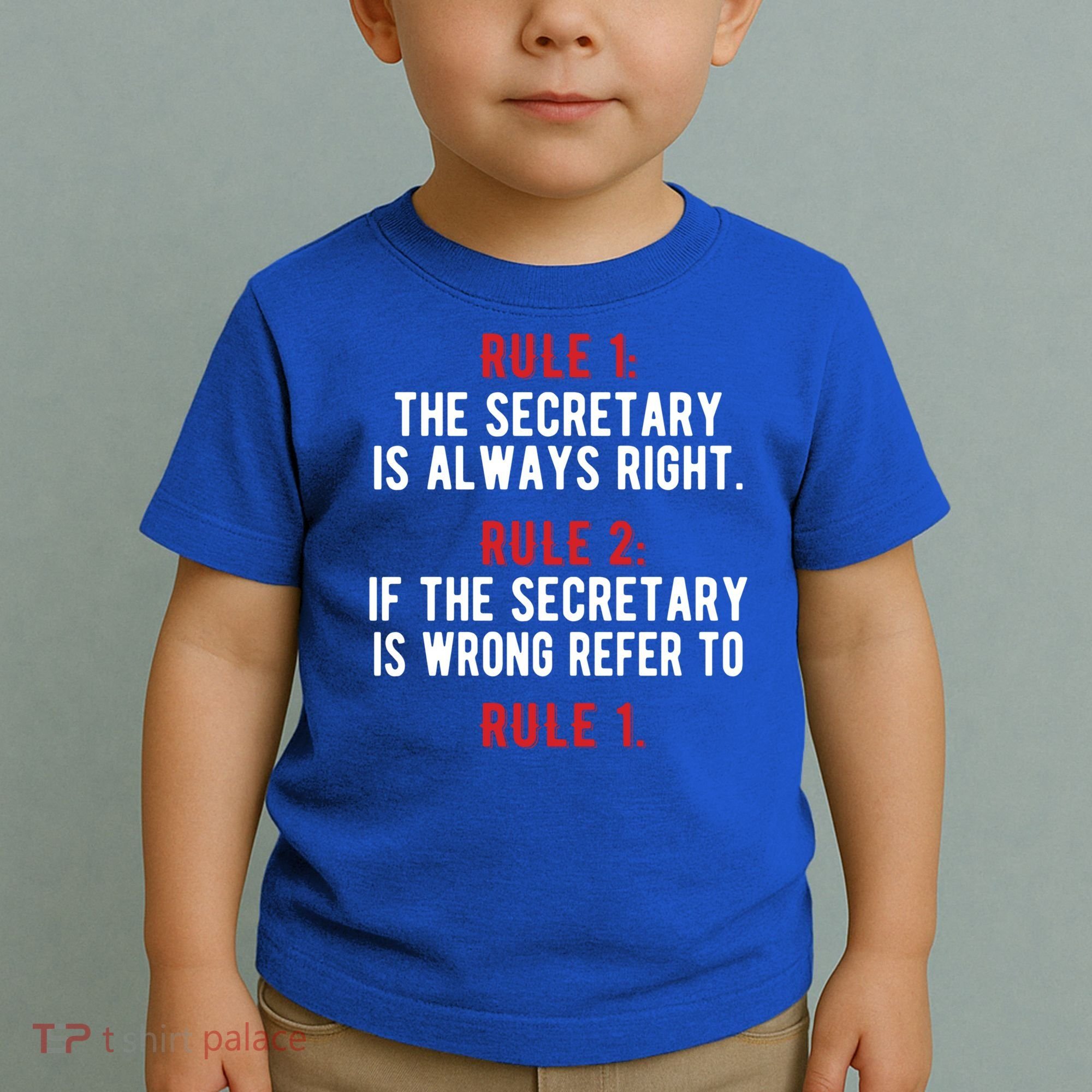 Funny Secretary Rules Secretary Day Cool Gift Toddler T-Shirt