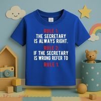 Funny Secretary Rules Secretary Day Cool Gift Toddler T-Shirt thumb 3