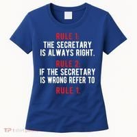 Funny Secretary Rules Secretary Day Cool Gift Women's T-Shirt thumb 0