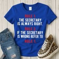 Funny Secretary Rules Secretary Day Cool Gift Women's T-Shirt thumb 3