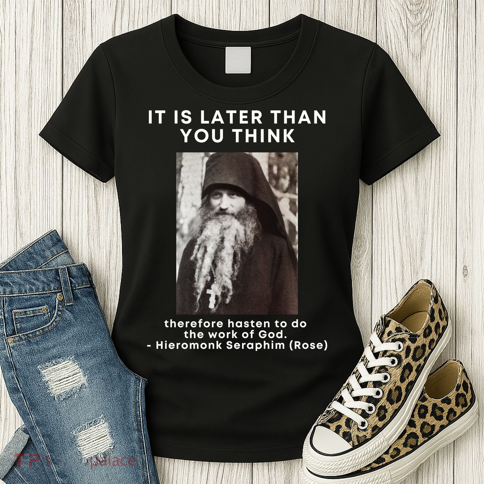 Fr Seraphim Rose Eastern Orthodox Christian Women's T-Shirt