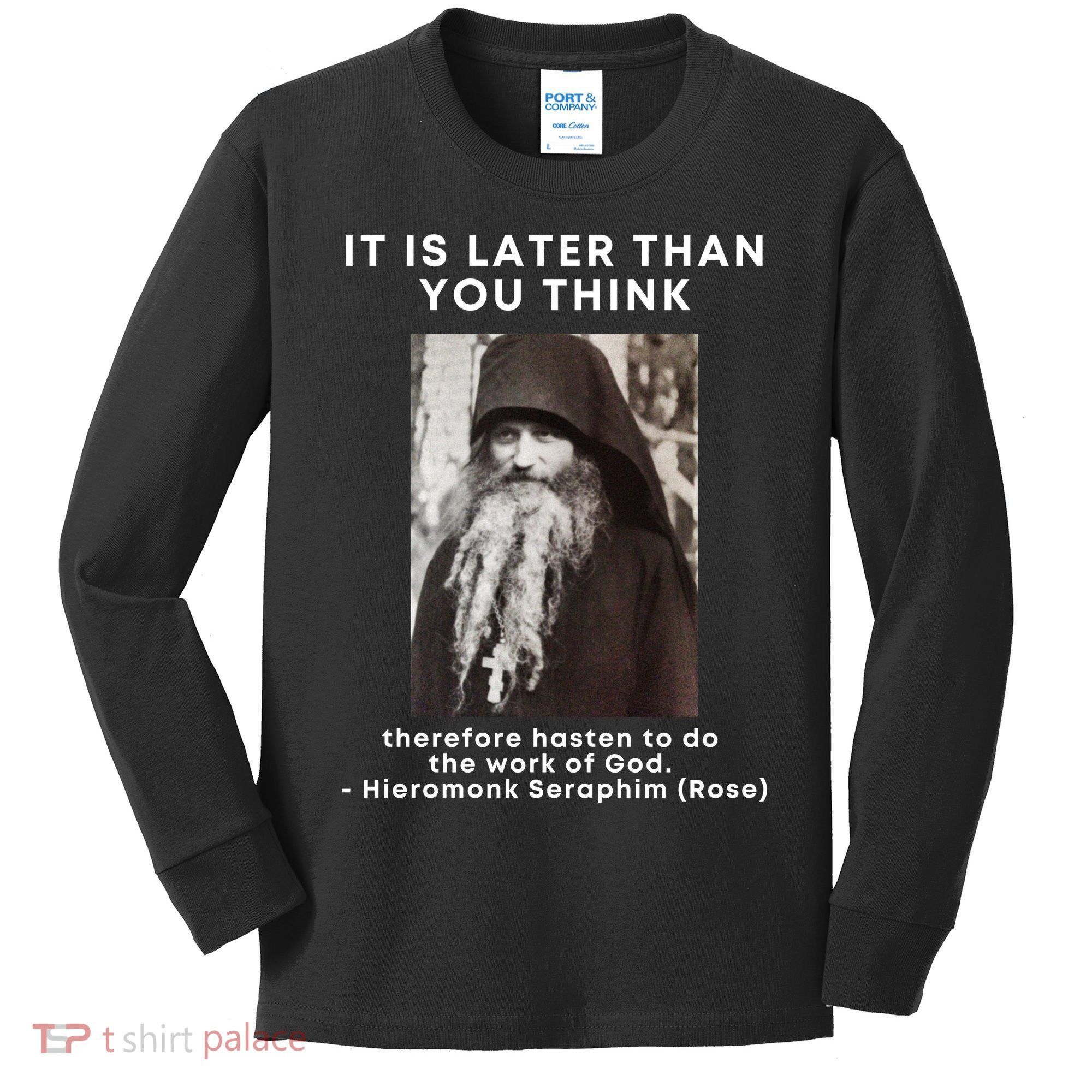 Fr Seraphim Rose Eastern Orthodox Christian Kids Long Sleeve Shirt