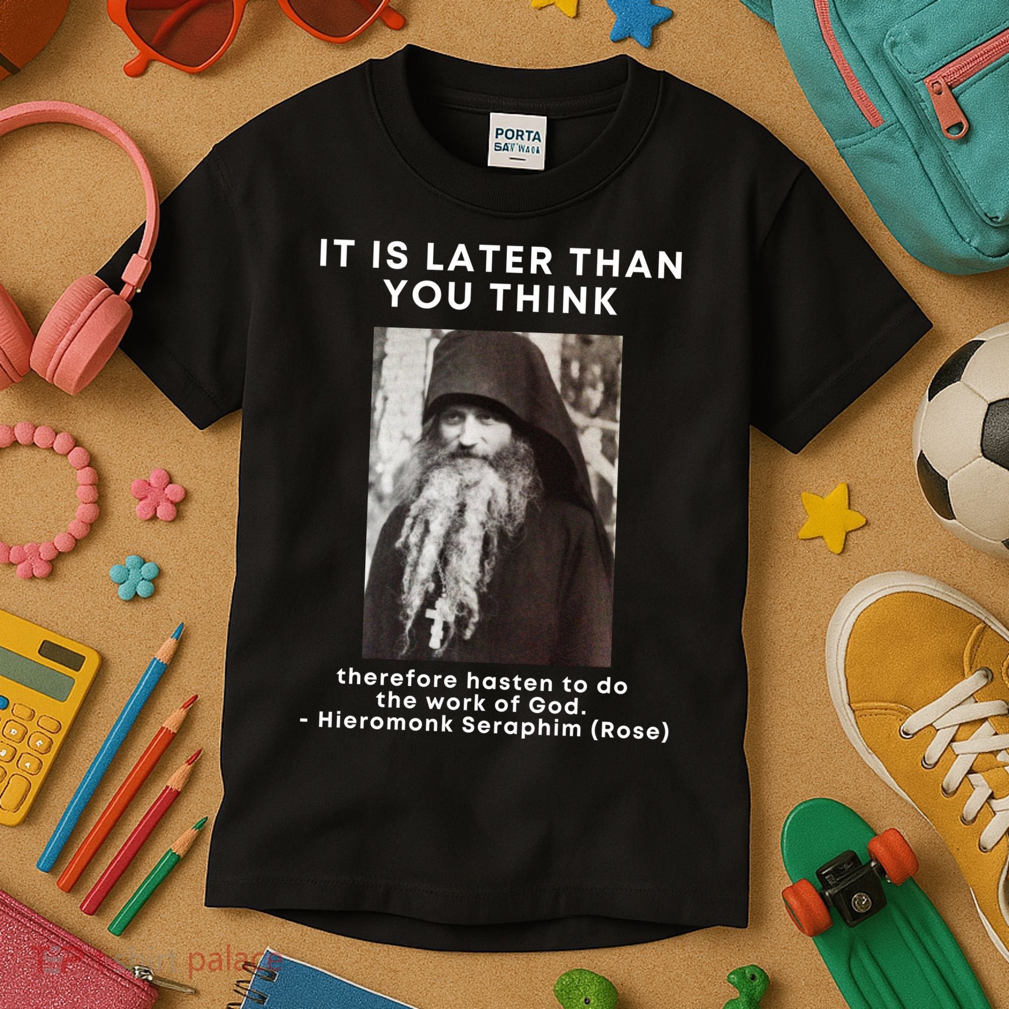 Fr Seraphim Rose Eastern Orthodox Christian Kids T-Shirt