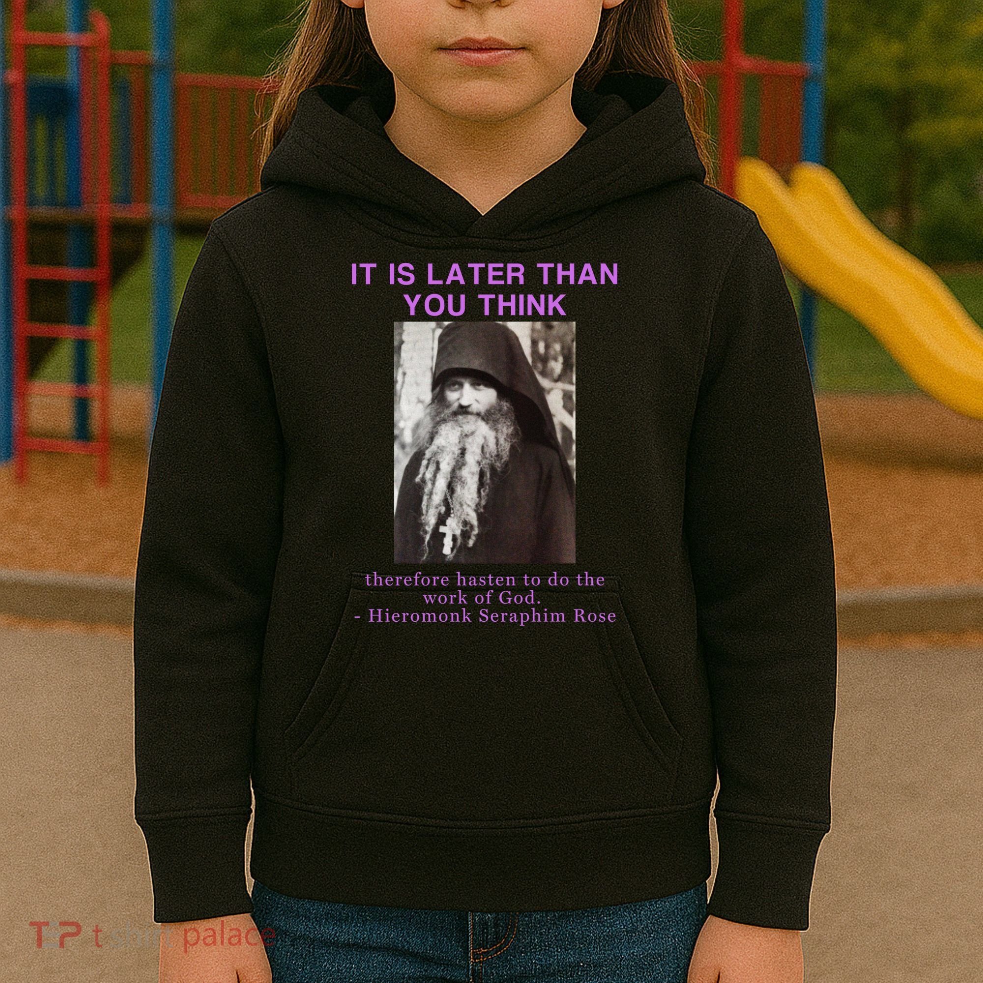 Fr Seraphim Rose Eastern Orthodox Christian Kids Hoodie