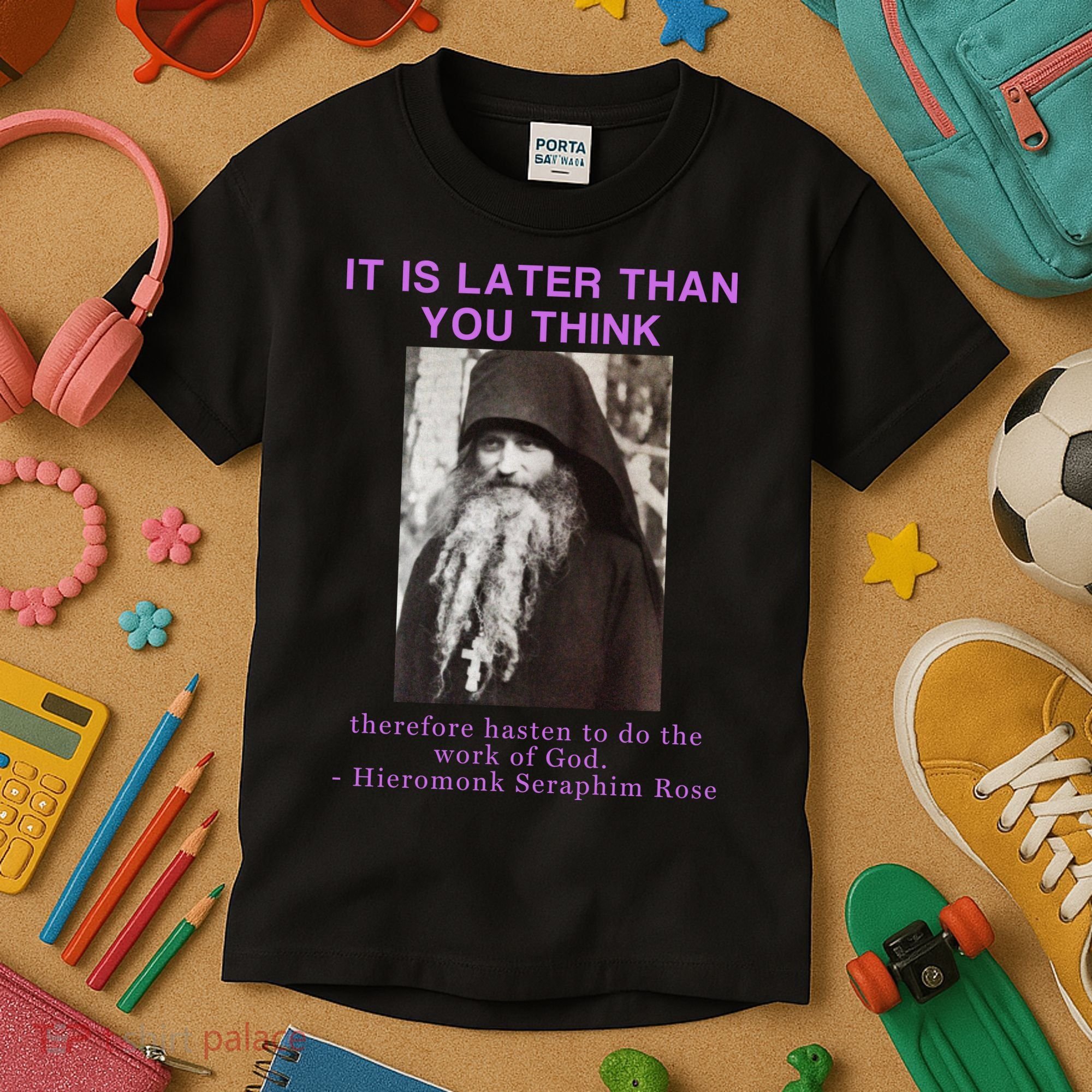 Fr Seraphim Rose Eastern Orthodox Christian Kids T-Shirt
