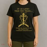 Fr Seraphim Rose Eastern Orthodox Christian Cross T-Shirt thumb 4