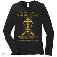 Fr Seraphim Rose Eastern Orthodox Christian Cross Women's Long Sleeve Shirt thumb 0