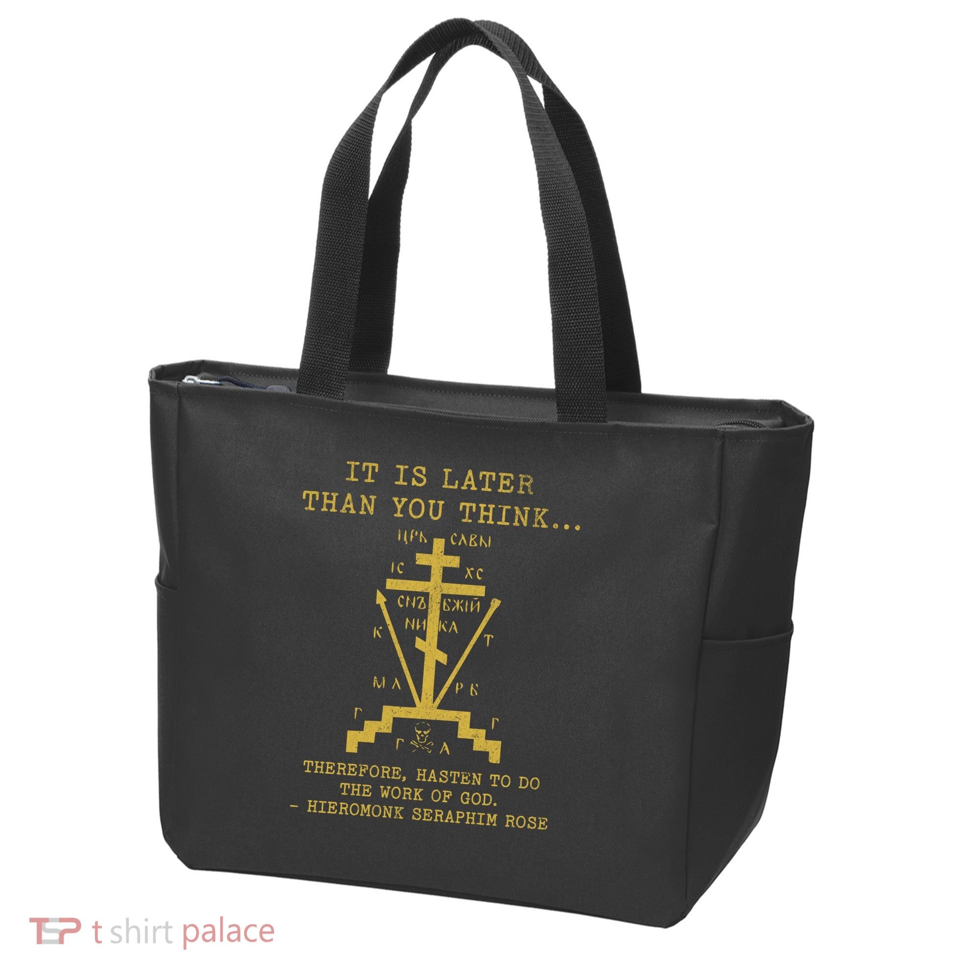 Fr Seraphim Rose Eastern Orthodox Christian Cross Tote Bag