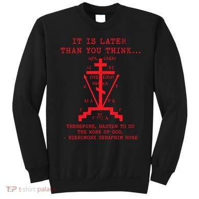 Fr Seraphim Rose Eastern Orthodox Christian Cross Sweatshirt