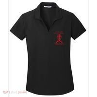 Fr Seraphim Rose Eastern Orthodox Christian Cross Women's Dry Zone Grid Polo thumb 0