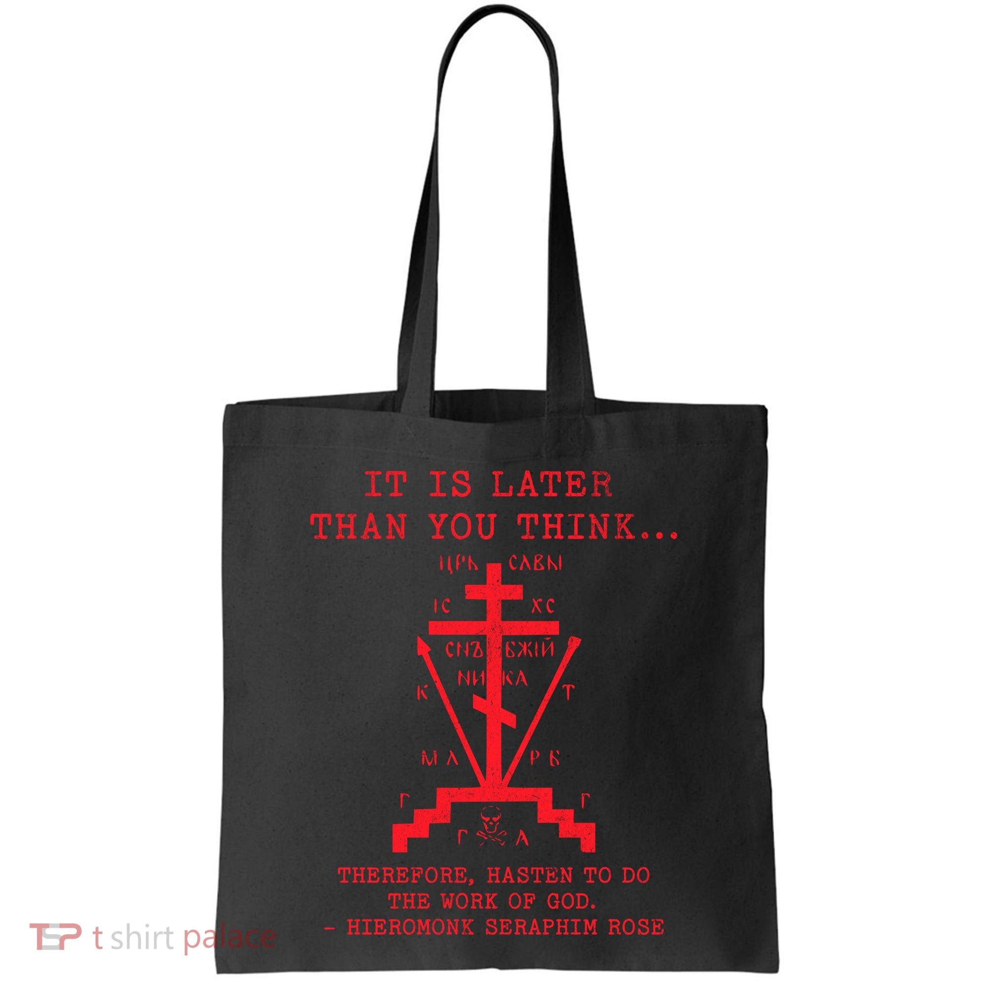 Fr Seraphim Rose Eastern Orthodox Christian Cross Tote Bag