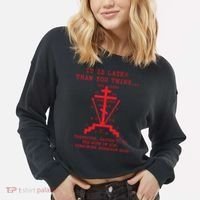 Fr Seraphim Rose Eastern Orthodox Christian Cross Cropped Pullover Crew thumb 2