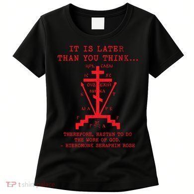 Fr Seraphim Rose Eastern Orthodox Christian Cross Women's T-Shirt