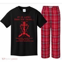 Fr Seraphim Rose Eastern Orthodox Christian Cross Kids Plaid Pajama Set thumb 0