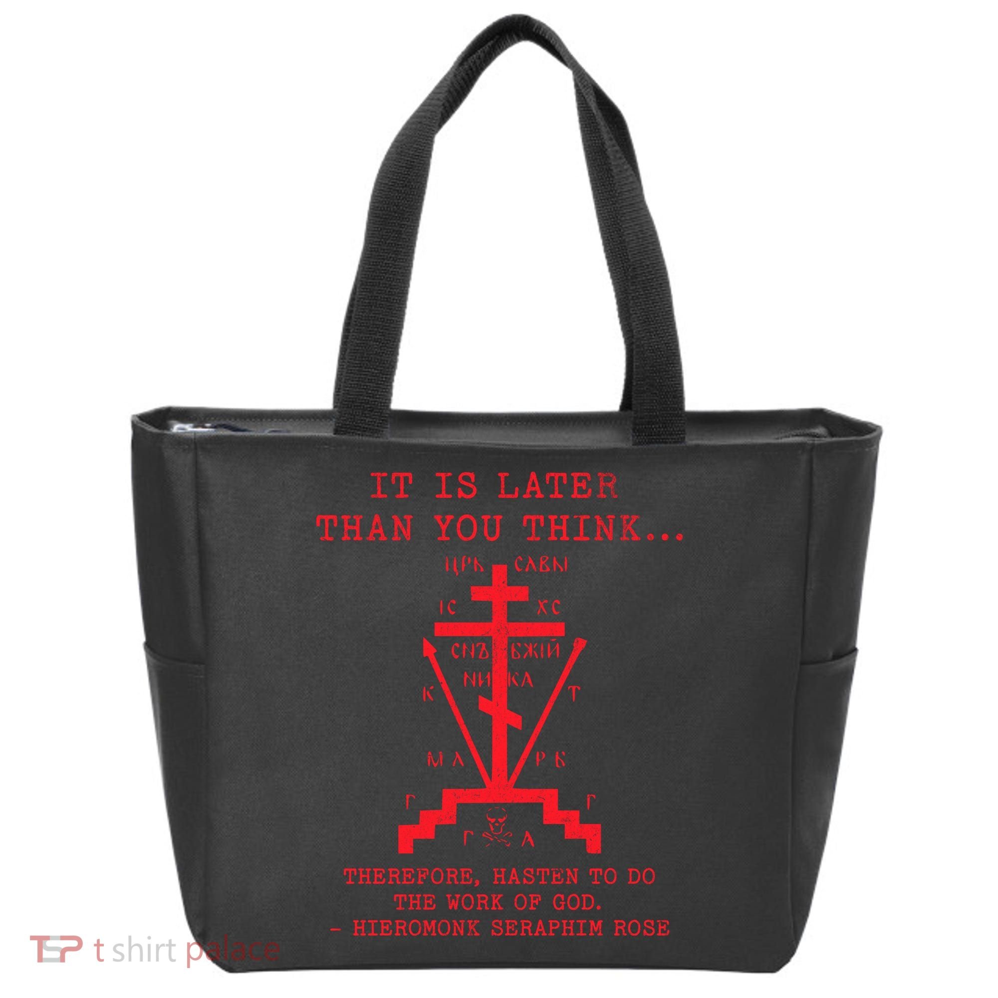 Fr Seraphim Rose Eastern Orthodox Christian Cross Tote Bag