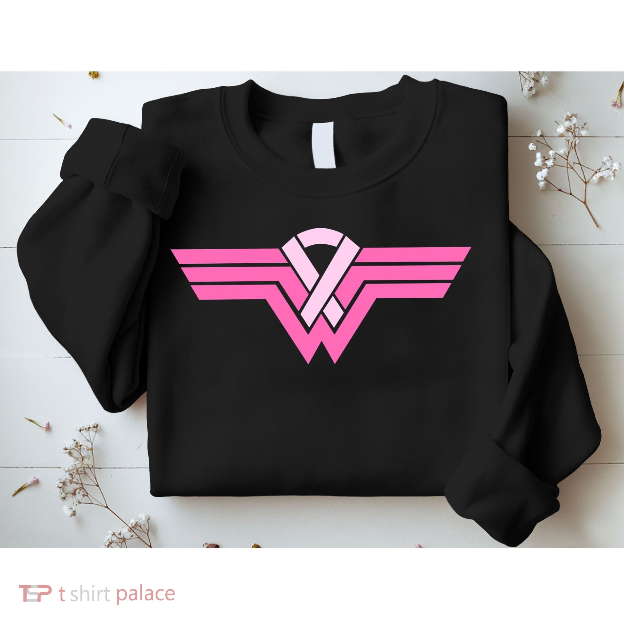 Funny Superhero Ribbon Breast Cancer Awareness Sweatshirt
