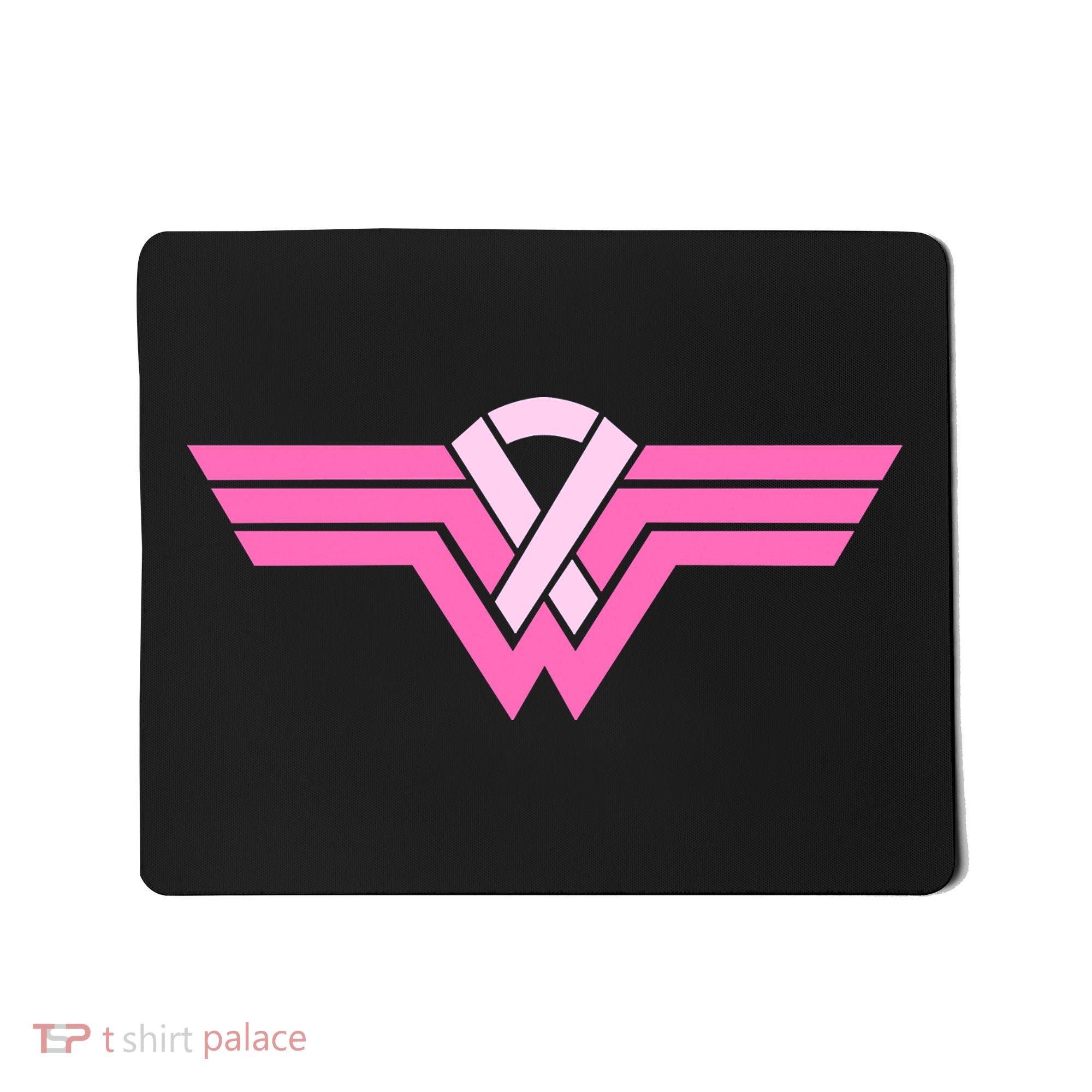 Funny Superhero Ribbon Breast Cancer Awareness Mousepad
