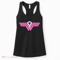 Funny Superhero Ribbon Breast Cancer Awareness Women's Tank Top thumb 0