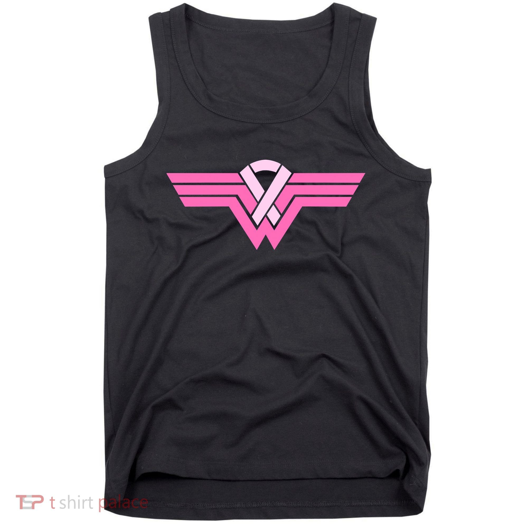 Funny Superhero Ribbon Breast Cancer Awareness Tank Top