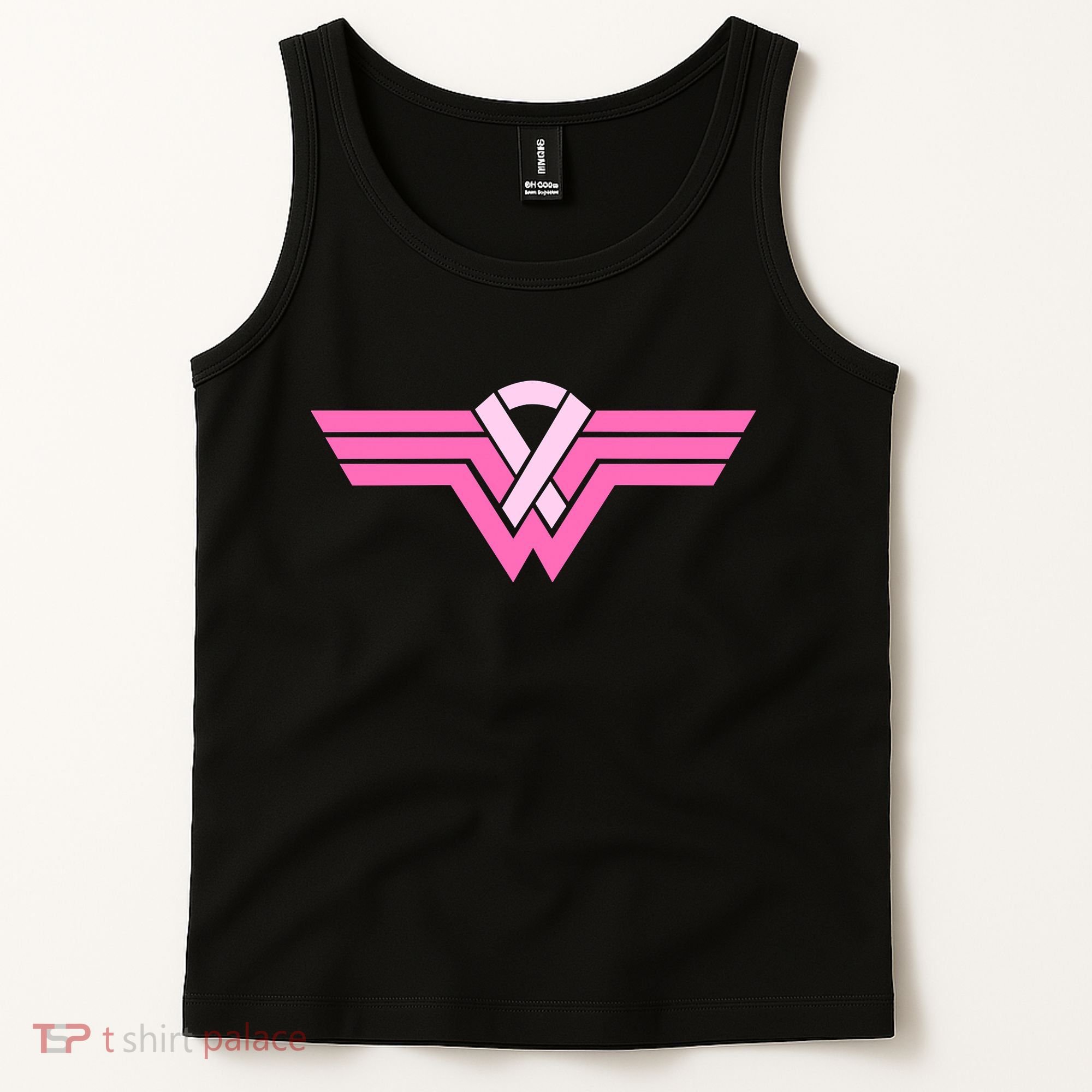 Funny Superhero Ribbon Breast Cancer Awareness Tank Top