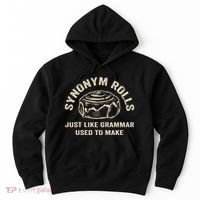 Funny Synonym Rolls Joke Cinnamon Rolls Grammar Pun Teacher Hoodie thumb 0