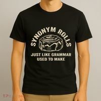 Funny Synonym Rolls Joke Cinnamon Rolls Grammar Pun Teacher T-Shirt thumb 3