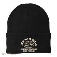 Funny Synonym Rolls Joke Cinnamon Rolls Grammar Pun Teacher Beanie thumb 0