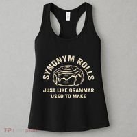 Funny Synonym Rolls Joke Cinnamon Rolls Grammar Pun Teacher Women's Tank Top thumb 3