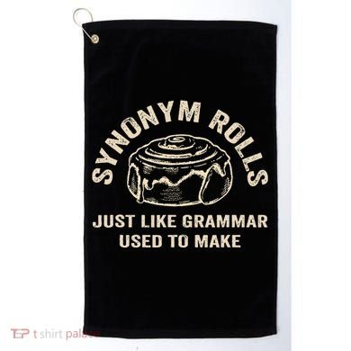 Funny Synonym Rolls Joke Cinnamon Rolls Grammar Pun Teacher Golf Towel